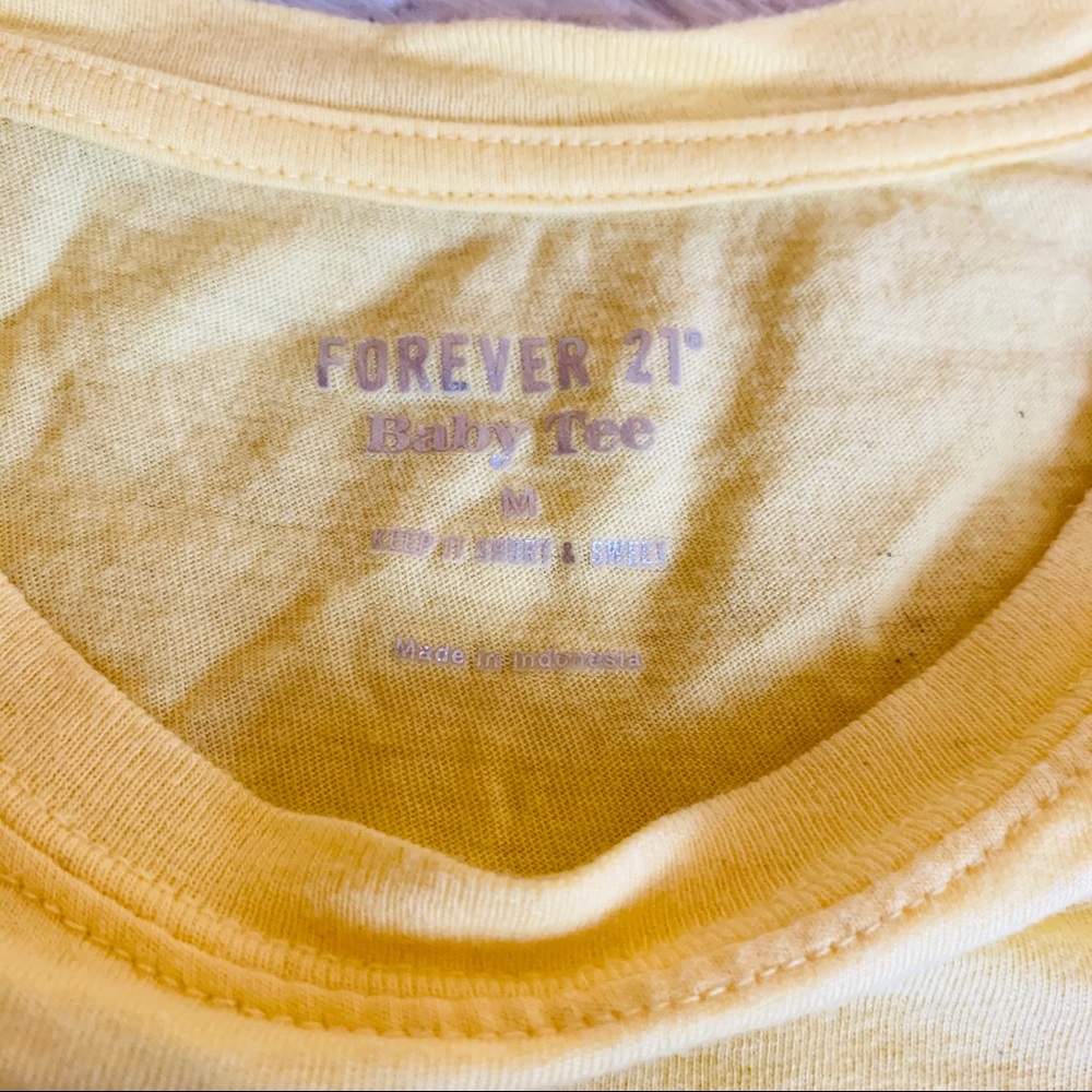 🛑 SOLD 🛑 Forever 21 Yellow Crop Top - Picture 3 of 3